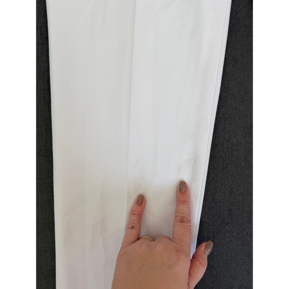Talbots Hollywood Ankle Straight Leg Pants Womens 6 White Work Career Minimalist - Picture 10 of 12